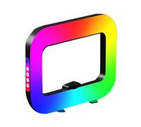 Koolenry RGB Ring Lighting Photography Rechargeable Selfie Light Portable Phone Live Video, Makeup Studio Rabit Cage Fill Light