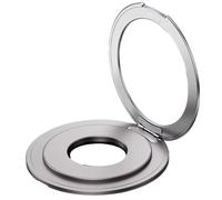 Koolenry Rotating Folding Ring Phone Holder 360-Degree Rotating Desktop Stand Folding Adhesive Desktop Stand Silver