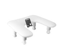 Koolenry Rotating Phone Stand Manicure Nail Arm Rest for Nails Tech, U Shaped Height Adjustable Design White