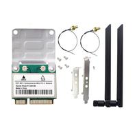 Koolenry RTL8852BE WiFi 6 Network Card Mini PCI-E Dual Band 2.4G/5GHz 1800Mbps 8DBI Antenna BT 5.2 Wireless Adapter for Win 10/11