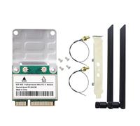 Koolenry RTL8852BE WiFi 6 Network Card Mini PCI-E Dual Band 2.4G/5GHz AX1800 Adapter with 8DBI Antennas BT 5.2 for Win 10 11