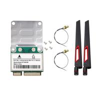 Koolenry RTL8852BE WiFi 6 Network Card with 10DBI Antenna BT 5.2 Mini PCI-E Dual Band 2.4G/5GHz 1800Mbps Adapter for Win 10/11