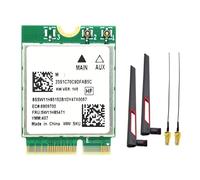 Koolenry RTL8922AE WiFi7 Card 2.4G/5G/6G 6338Mbps 6338Mbps 2.4G/5G/6G Bluetooth5.4 M.2 NGFF Wireless WiFi Adapter Card +10DB Antenna for Win11/Win10