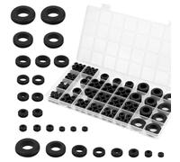 Koolenry Rubber Grommet Kit 200pcs- Hollow Firewall Grommet, 8 Sizes Wire Grommets Assortment for Wiring, Hole Plugs, Automotive