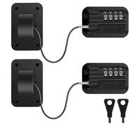 Koolenry Self Adhesive 2 Pack Refrigerator Fridge Lock with Password Unlocking, Childproof Cabinet Locks, Safety Fridge Freezer