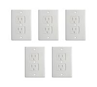 Koolenry Self-Closing Socket Cover, White Safety Wall Electrical Socket, Matching Screws, for Baby Protection.