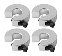 Koolenry Shaft Collar Bore Clamp on Stop Collar with M5 Set Screw Aluminum Alloy for Linear Rail and Motion Guide Shaft 4Pack,C