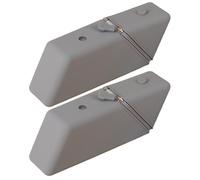 Koolenry Silicone Pencil Case 2pc Large Capacity Gradient Rectangular Student Pencil Case Stationery Organizer Pencil Bag Grey