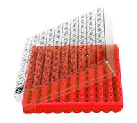 Koolenry Single 1-Piece Red Tube Box, 100 Cell, 0.5ml Capacity, Flip Top for Storage