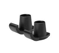 Koolenry Ski Glides, Rubber Replacement Glide Caps for Seniors, Universal Foot Pads for Folding Walkers, Mobility Aids Black