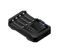 Koolenry Smart Fast Charging for 18650 Battery Lithium Battery Charger Battery Coulometer Tester 4-Slot Capacity Tester UK Plug