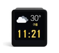 Koolenry Smart Korean Wifi Weather Station Portable Desktop Display with Temperature Humidity Time Alarms Clock Decorative Functionality A