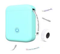 Koolenry Smart Label Printer Wireless Mini Portable Mobile Thermal Adhesive Label Machine Suitable for Express for Storehouse Cyan Blue