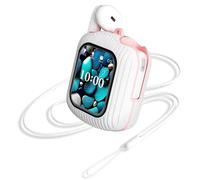 Koolenry Smart Wireless Touch Screen Multi-Function Headset with Lanyard, TF Card Slot and ENC Noise-Canceling BT Technology White