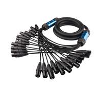 Koolenry Snake Cable 4 12 Channel XLR Cable 3 Pin Male to Female Multi-Media Professional Audio Extension Stage Extension Cord 3MD