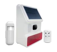 Koolenry Solar Power Wireless Siren Alarm Sound&Light Outdoor Alarm Sensor for 433MHz WiFi GSM Alarm System for Home,Farm