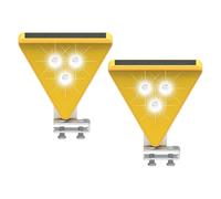 Koolenry Solar Warning Light LED Flashing Safety Light Solar Powered Caution Strobe Lights White
