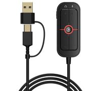 Koolenry Sound Card GS10 External 7.1 Channel TypeC Gaming 3.5 mm Headphone Audio Converter for Mobile Games