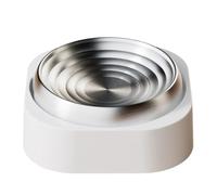 Koolenry Stainless Steel Cat Bowl Corrugated Bowl Cat Food Bowl Food Bowl with Whisker Guard Anti-Slip and Fall Pet Bowl
