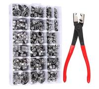 Koolenry Stainless Steel Ear Stepless Clamp Hose Pipe Clamps Clips Hose Clip Clamp Pliers