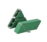 Koolenry Stylish Silicone Pen Holder for Desktop Office and Study Foldable Pencil Case Holder Green