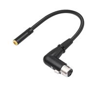 Koolenry Superior Sound 3.5mm Female Mini Jack to Right Angle XLR Balanced Cable, Perfect for Audio Converters and Mixers