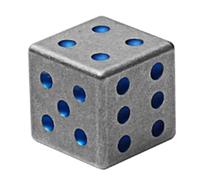Koolenry Titanium Alloy Dice Dice Solid Six-Sided Lucky Iced Cooling Dice Outdoor Gadget Travel Camping Leisurefest