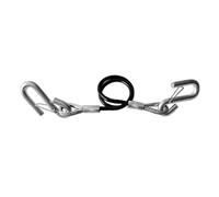 Koolenry Trailer Safety Towing Cable with Two S Hook 3500lbs Load Bearing 70CM Maximum Extension Length Spring Towing Rope for RV