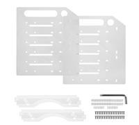 Koolenry Transparent Acrylic 3.5 Inch Desktop HDD Rack for Mechanical Hard Disks, Six-Layer External Storage Solution