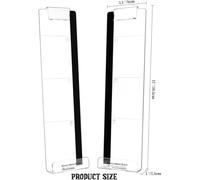 Koolenry Transparent Display Side Panel Transparent Computer Message Board Side Sticky Note Clip