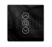 Koolenry Tuya WiFi RF433 2.5D Arc Curtain Switch Glass Touch Panel for Roller Blinds Shutters Switch Smart APP Wireless A