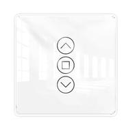 Koolenry Tuya WiFi RF433 2.5D Arc Curtain Switch Glass Touch Panel for Roller Blinds Shutters Switch Smart APP Wireless B