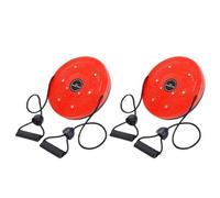 Koolenry Twister Magnet Waist Twisting Disc Fitness with Pull Rope Magnetic Massage Plate Multifunction Weight Loss Aerobic Exercise Tool Red