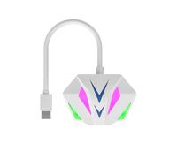 Koolenry Type C to RJ45 Ethernet Adapter Network Card 10/100/1000Mbps RGB Lighting Effect for PC Computer Laptop B