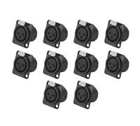 Koolenry Type D Plug to Socket 3pin XLR Socket Adapter Connector Balance Male Weld Holder XLR Terminal Male Weld Holder XLR Terminal