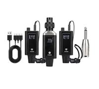 Koolenry UHF Stereo Wireless Monitor System with 2 Receivers Portable Real-Time Earphones for Singer Band Rehearsal Performance