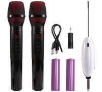 Koolenry UHF Wireless Rechargeable Microphone Expander 6.5mm Microphone Mixer Multi-Channel Input Expander