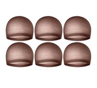 Koolenry Ultra-Thin Wig Caps 6 Pieces Stretchy Wig Net Headband for Women for Mesh Lining Open Hair A