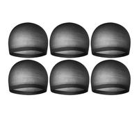 Koolenry Ultra-Thin Wig Caps 6 Pieces Stretchy Wig Net Headband Net Cap for Women Mesh Lining Open Hair Net B