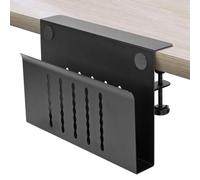 Koolenry Under Desk Laptop Holder Clamp Shelf Hanging Storage Organizer No Drill Desk Side Mount for Office Home