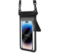 Koolenry Universal PVC Waterproof Bag for 7.5 Inch Phone, Swimming Underwater Phone Case, Water-Proof Protector Black