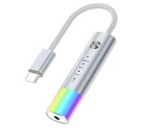 Koolenry Universal Type-C to 3.5mm Headphone Adapter Converter Hifi Sound Quality 7.1 Channel Wired Calling Functionality B