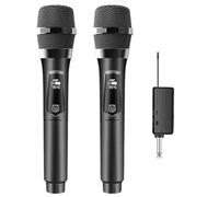 Koolenry Universal U-Segment Rechargeable Wireless Microphone One-to-Two Microphone U-Segment Home K Singer Handheld Microphone