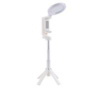 Koolenry Upgraded Design Mini Tripod Bluetooth Portable Telescopic Multifunctional 360°Degree Rotation Phone Selfie Stick White A