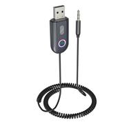 Koolenry USB 2.0 to 3.5mm Jack Bluetooth 5.3 Receiver Adapter Kit for Car AUX, for Car Audio, Home Stereo, and Speaker