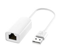 Koolenry USB 2.0 to RJ45 Network Card 10/100Mbps USB Lan RJ45 Network Card USB to Ethernet Adapter for PC Laptop Win 7 8 10 White