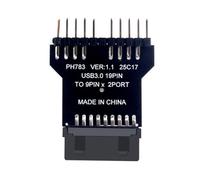 Koolenry USB 3.0 19Pin to USB 2.0 9PIN Converter USB3.0 19pin to USB2.0 9pin Adapter for Water Cooling RGB Light Fan Speed Measurement