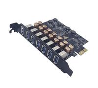 Koolenry USB 3.0 PCI-E Expansion Card 7 Ports USB 3.0 Interface PCI-Express Extender Adapter External Hub for Desktop Computer