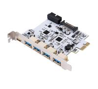 Koolenry USB 3.0 PCI-E Type C Expansion Card 4 Ports + C + 19PIN-D720201 Master Control Adapter