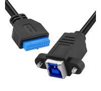 Koolenry USB 3.0 Type-B Female to USB3.0 Male 20Pin IDC Header Cable Extension 5Gbps Data Transmission Line